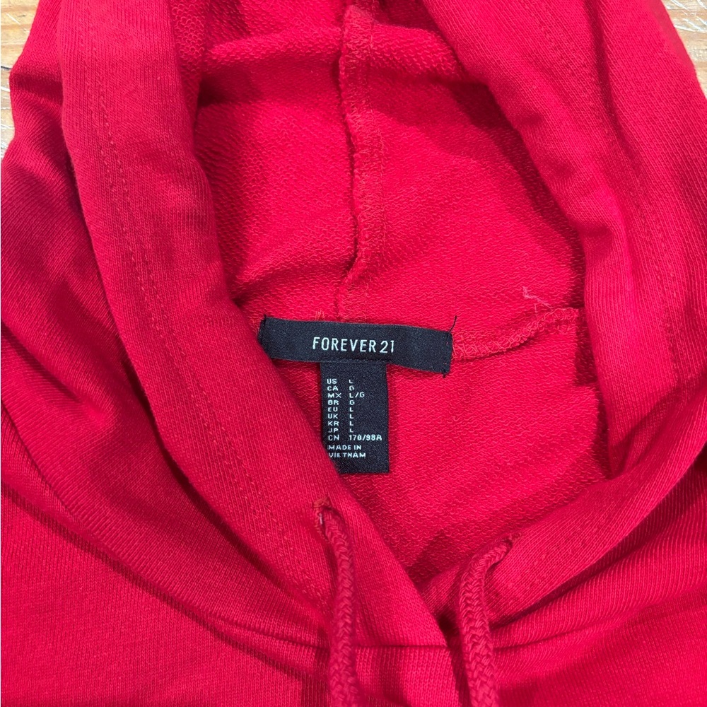 (643) +RED HOODIE DRESS - Picture 4 of 7